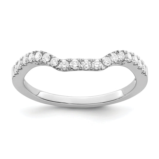 0.27ct. CZ Solid Real 14K White Gold Wedding Wedding Band Ring