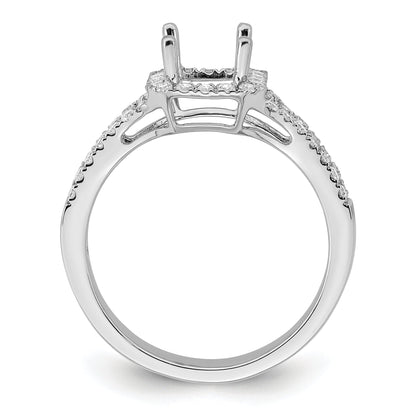 1.50ct. CZ Solid Real 14K White Gold Emerald Halo Engagement Ring