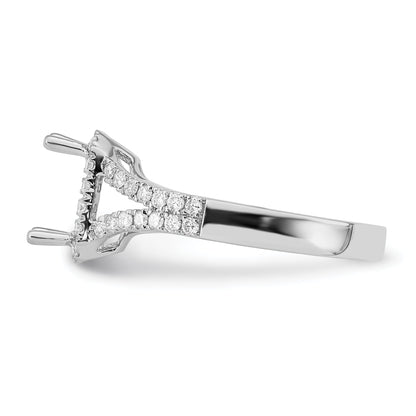 1.50ct. CZ Solid Real 14K White Gold Emerald Halo Engagement Ring