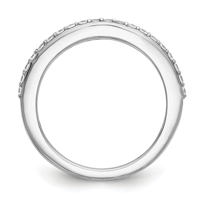 0.22ct. CZ Solid Real 14K White Gold Wedding Wedding Band Ring