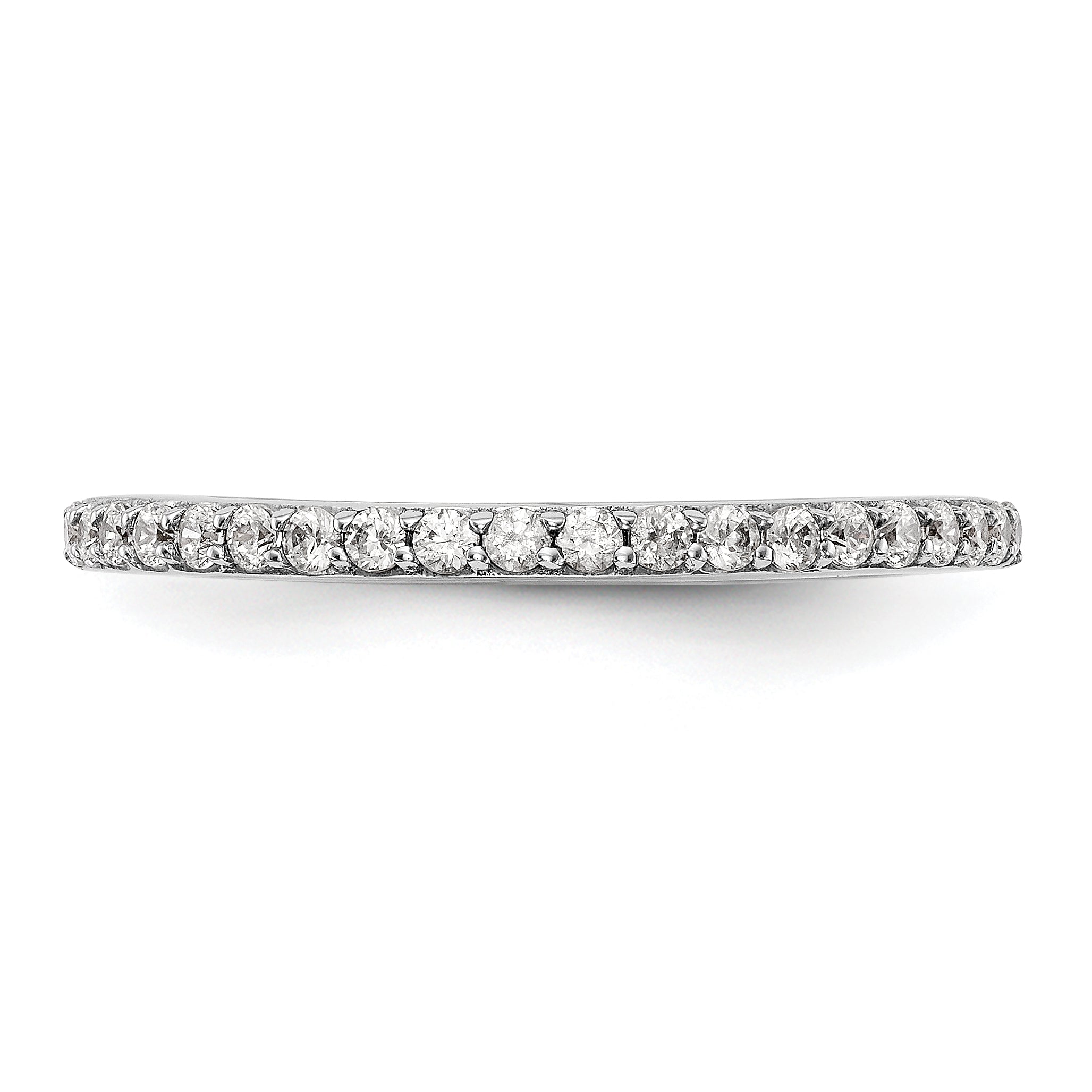 0.22ct. CZ Solid Real 14K White Gold Wedding Wedding Band Ring