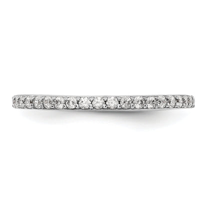 0.22ct. CZ Solid Real 14K White Gold Wedding Wedding Band Ring