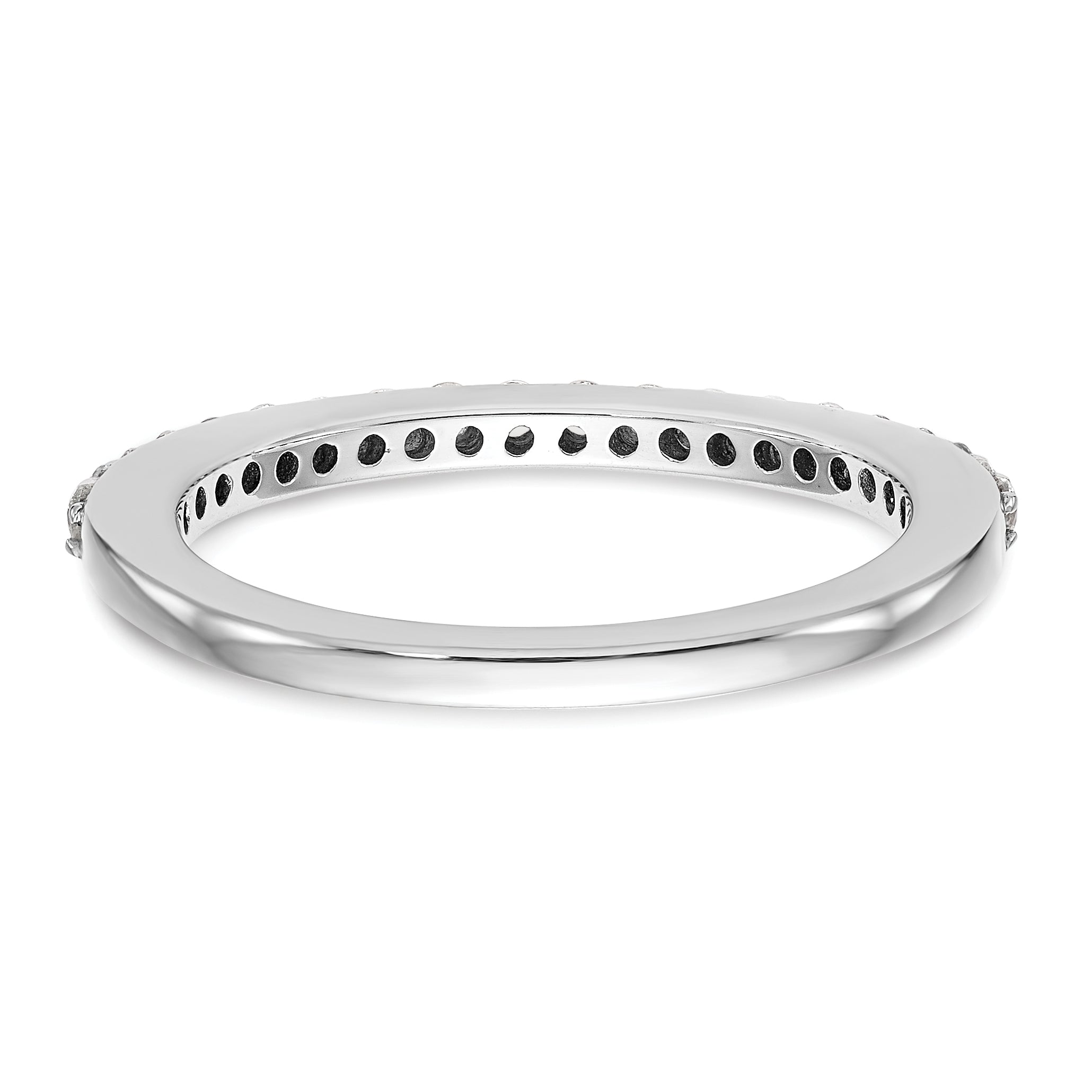 0.22ct. CZ Solid Real 14K White Gold Wedding Wedding Band Ring