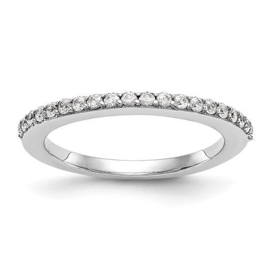 0.22ct. CZ Solid Real 14K White Gold Wedding Wedding Band Ring