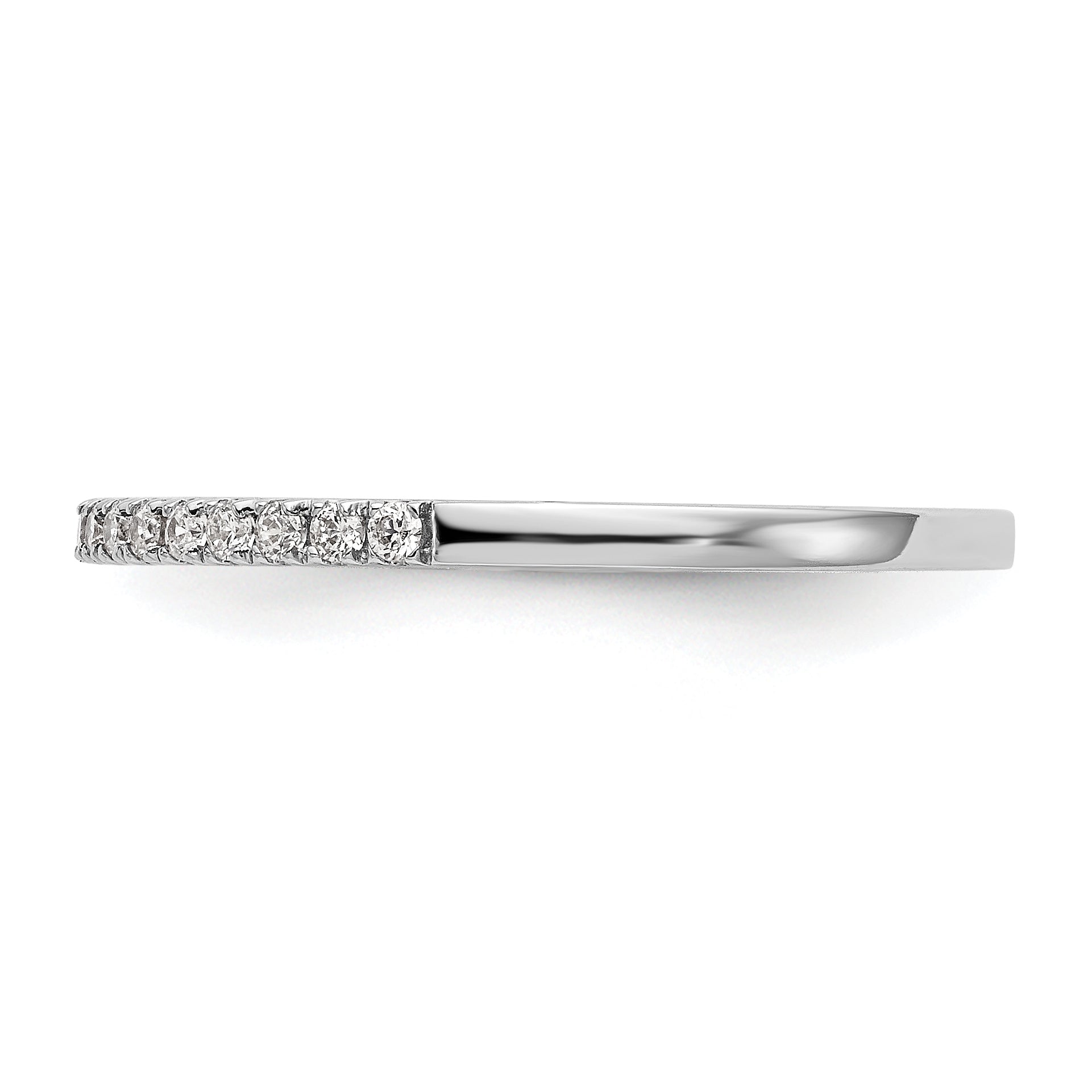 0.23ct. CZ Solid Real 14K White Gold Wedding Wedding Band Ring