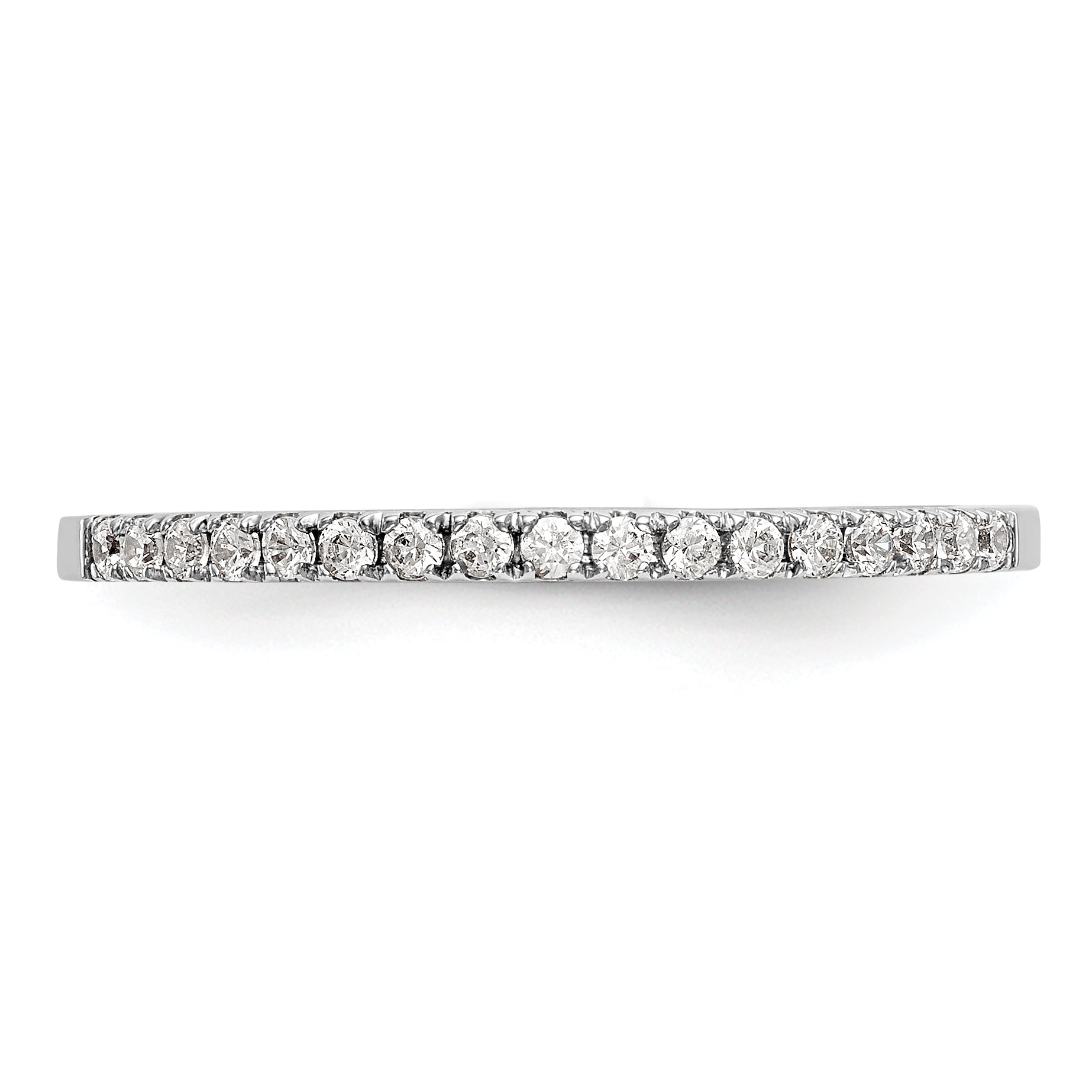 0.23ct. CZ Solid Real 14K White Gold Wedding Wedding Band Ring