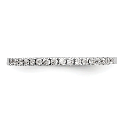 0.17ct. CZ Solid Real 14K White Gold Wedding Wedding Band Ring