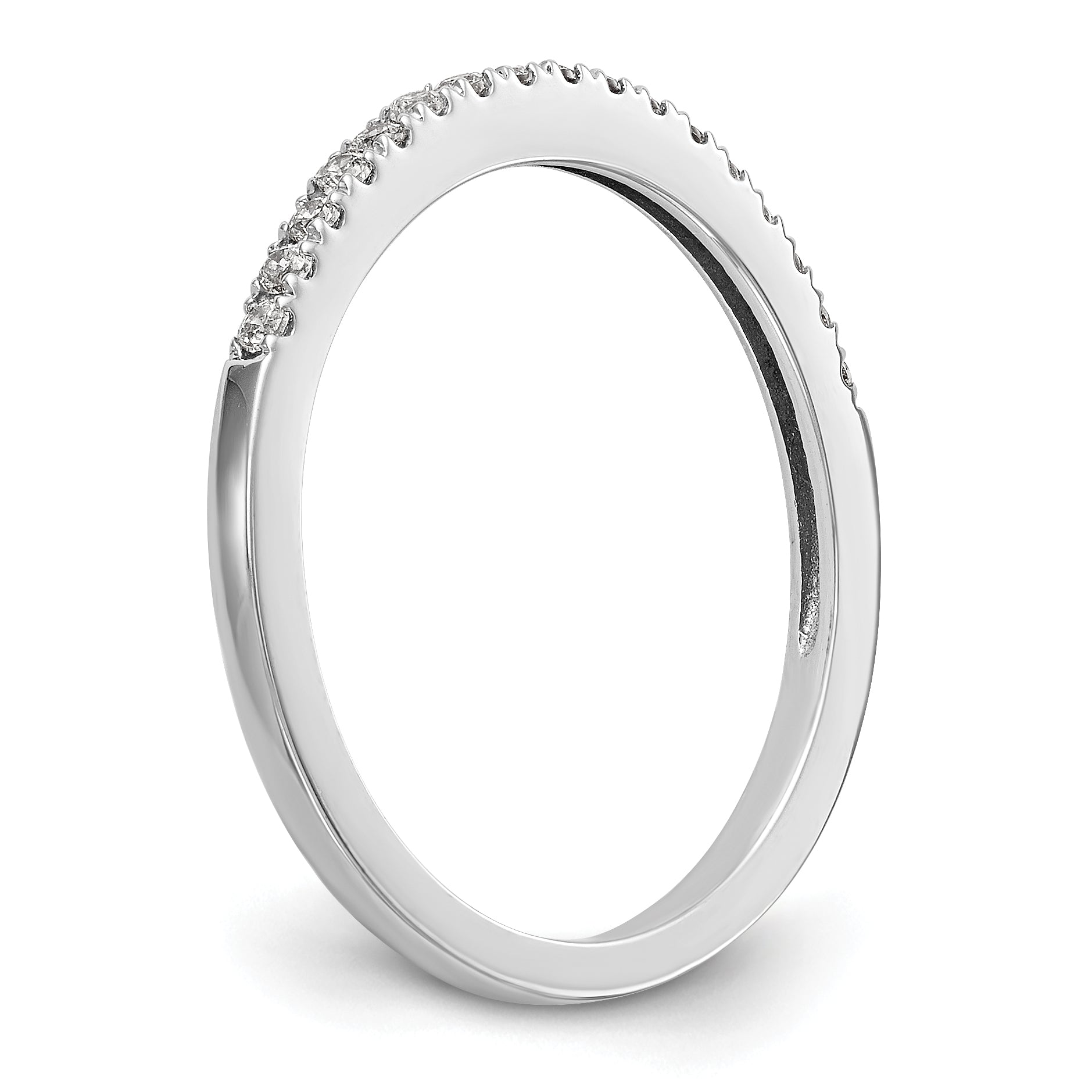 0.23ct. CZ Solid Real 14K White Gold Wedding Wedding Band Ring