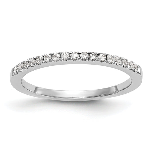0.17ct. CZ Solid Real 14K White Gold Wedding Wedding Band Ring