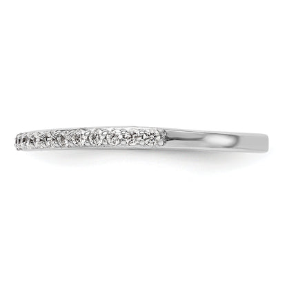 0.25ct. CZ Solid Real 14K White Gold Wedding Wedding Band Ring
