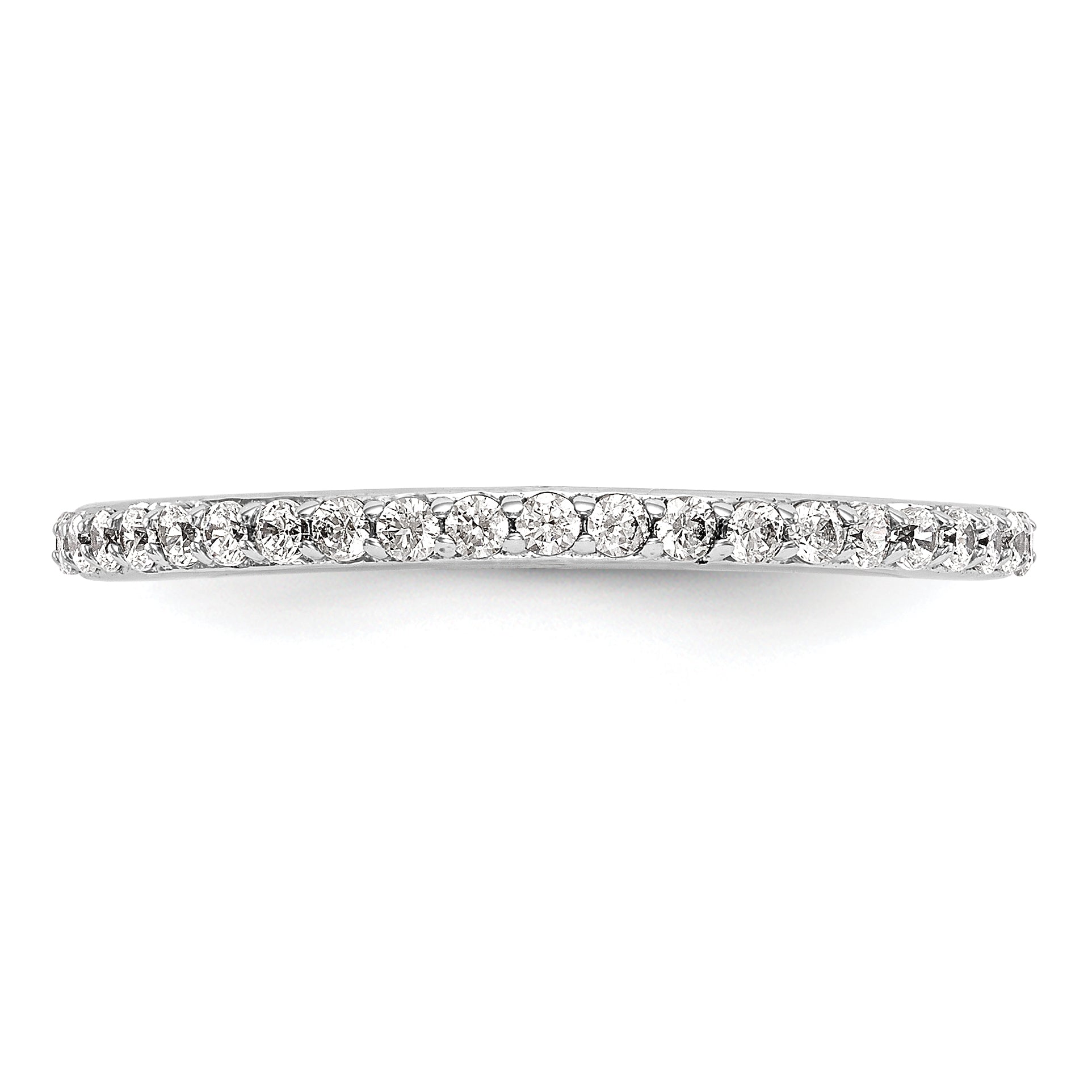 0.25ct. CZ Solid Real 14K White Gold Wedding Wedding Band Ring