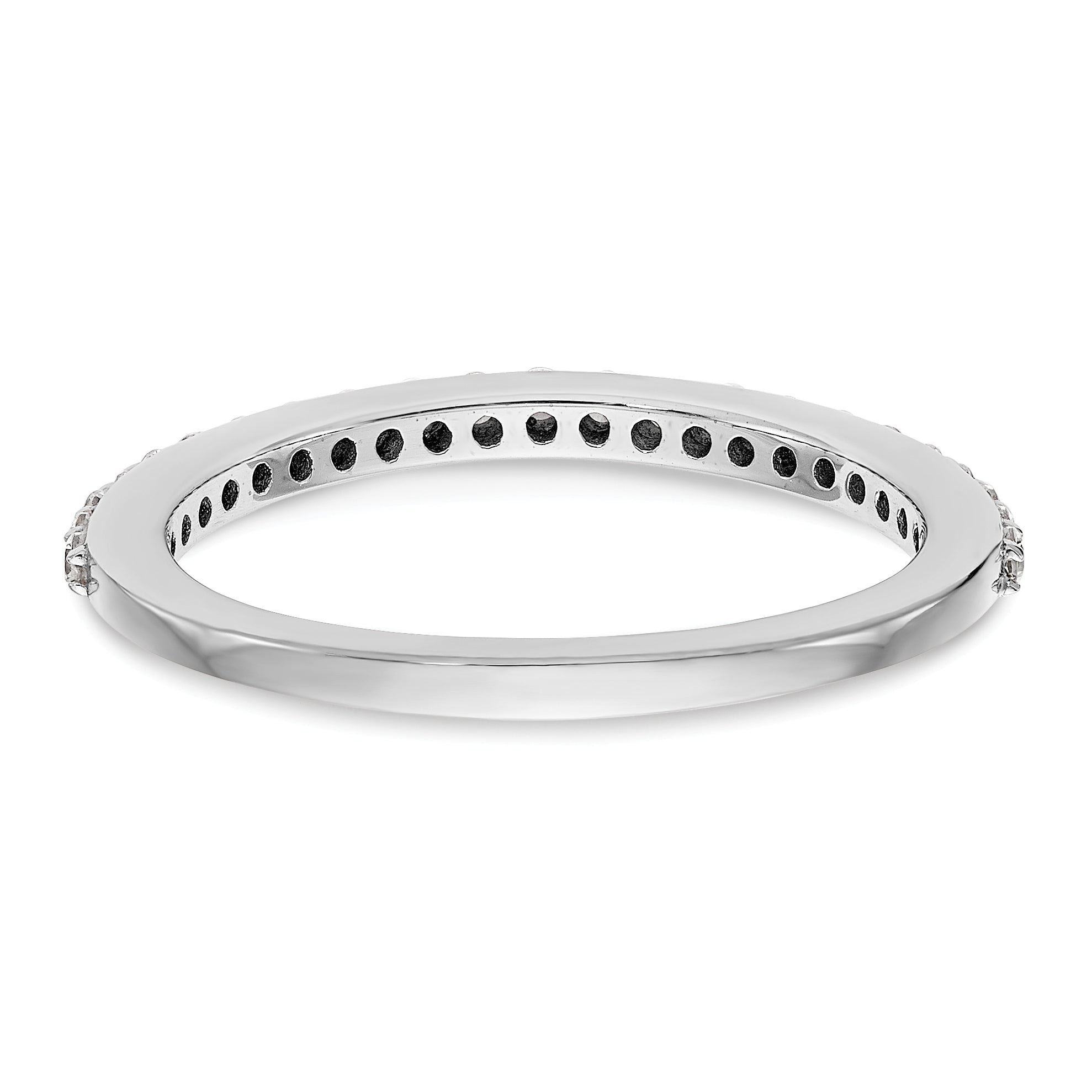 0.25ct. CZ Solid Real 14K White Gold Wedding Wedding Band Ring