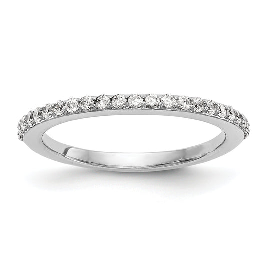0.25ct. CZ Solid Real 14K White Gold Wedding Wedding Band Ring