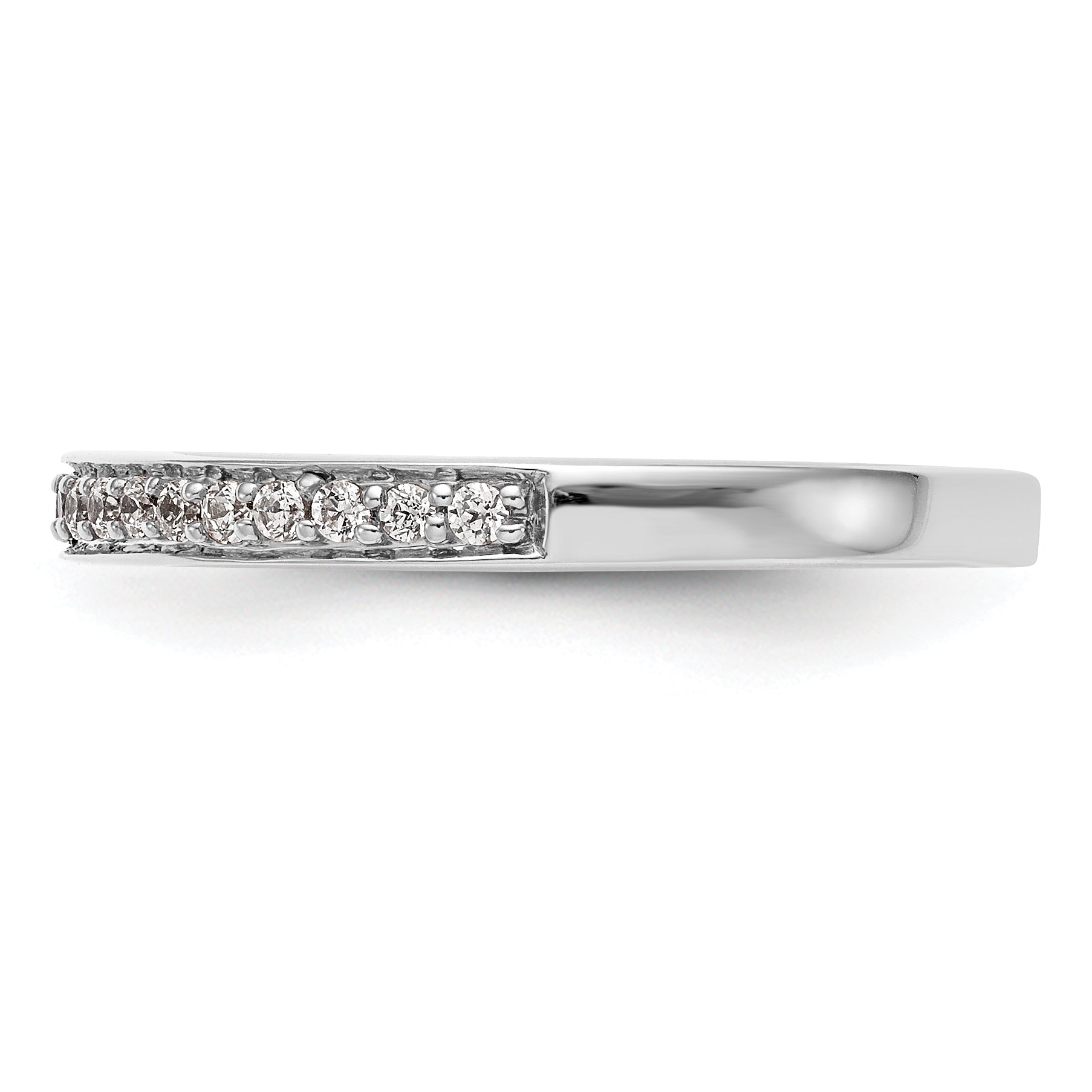 0.20ct. CZ Solid Real 14K White Gold Wedding Wedding Band Ring