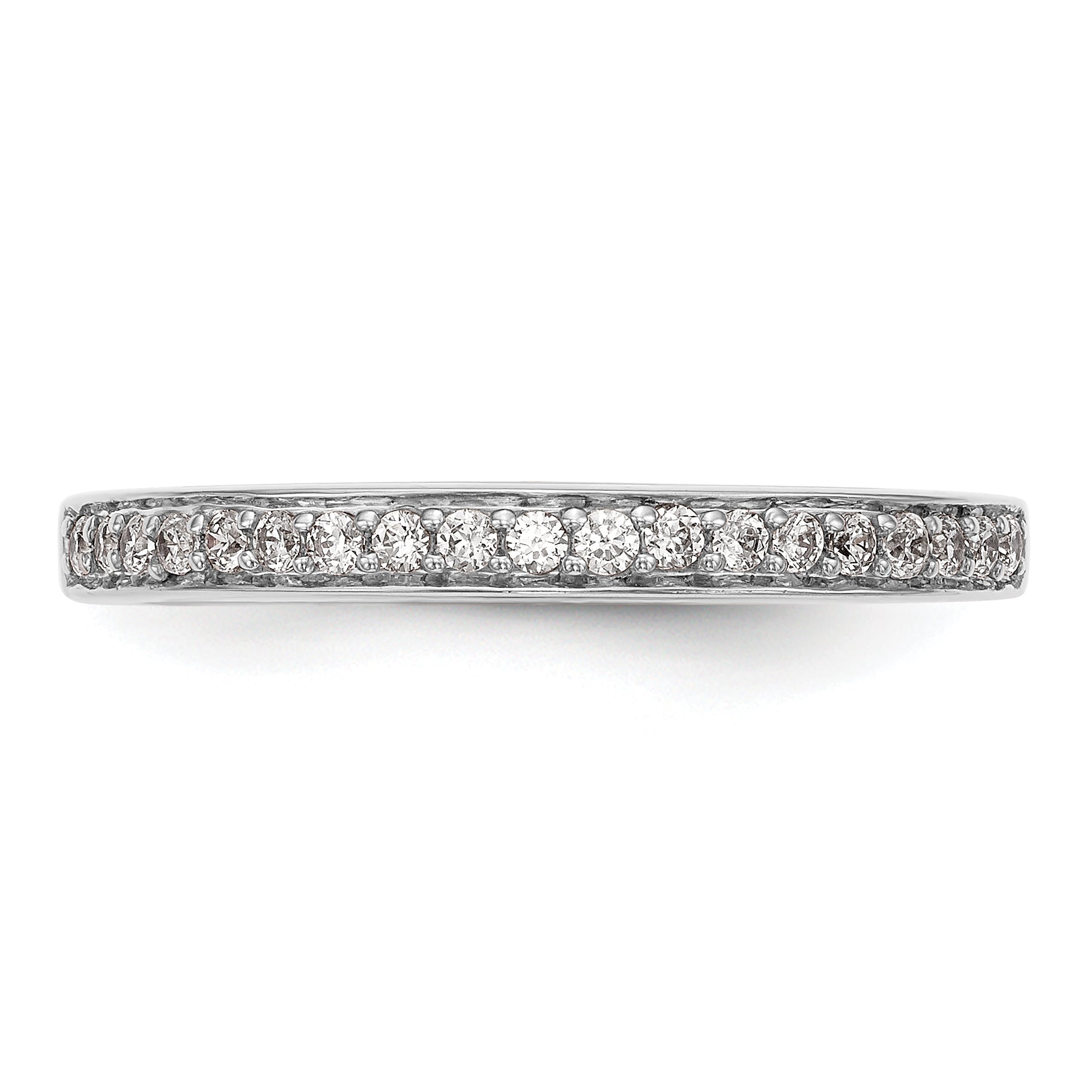 0.20ct. CZ Solid Real 14K White Gold Wedding Wedding Band Ring