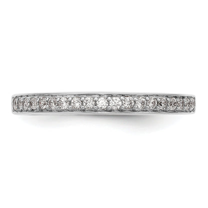 0.20ct. CZ Solid Real 14K White Gold Wedding Wedding Band Ring