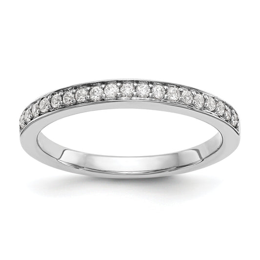 0.20ct. CZ Solid Real 14K White Gold Wedding Wedding Band Ring