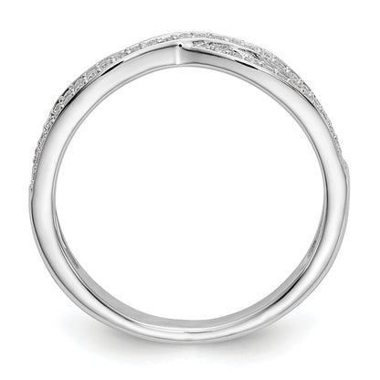 0.19ct. CZ Solid Real 14K White Gold Wedding Wedding Band Ring