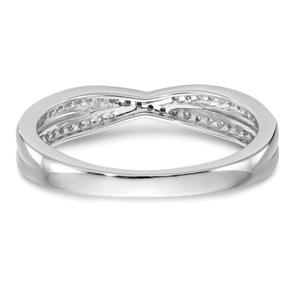 0.19ct. CZ Solid Real 14K White Gold Wedding Wedding Band Ring