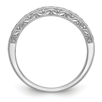 0.20ct. CZ Solid Real 14k White Gold Wedding Wedding Band Ring