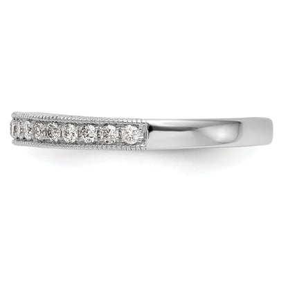 0.20ct. CZ Solid Real 14k White Gold Wedding Wedding Band Ring