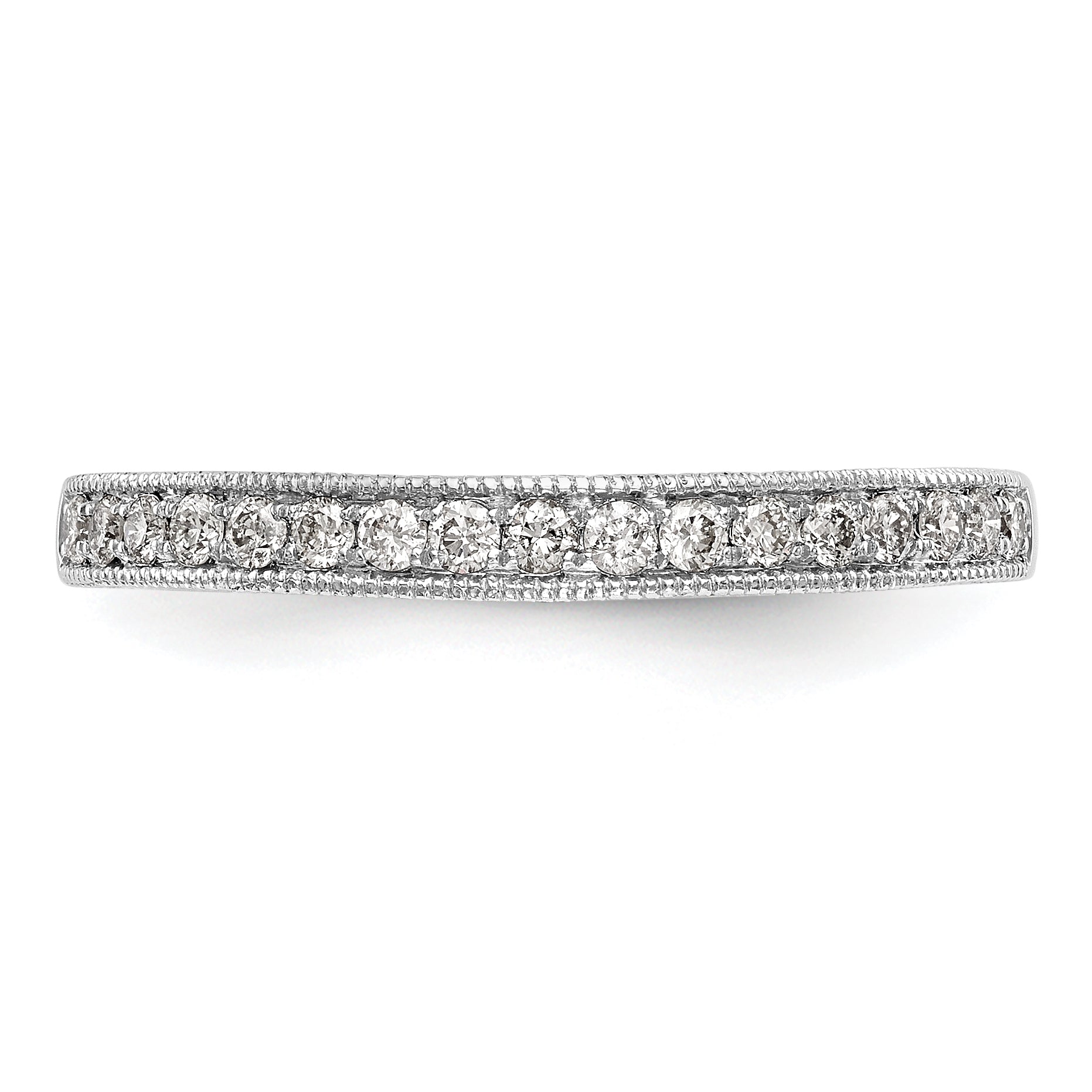 0.20ct. CZ Solid Real 14k White Gold Wedding Wedding Band Ring