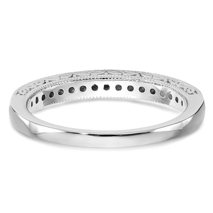 0.20ct. CZ Solid Real 14k White Gold Wedding Wedding Band Ring