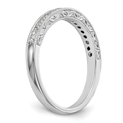 0.20ct. CZ Solid Real 14k White Gold Wedding Wedding Band Ring