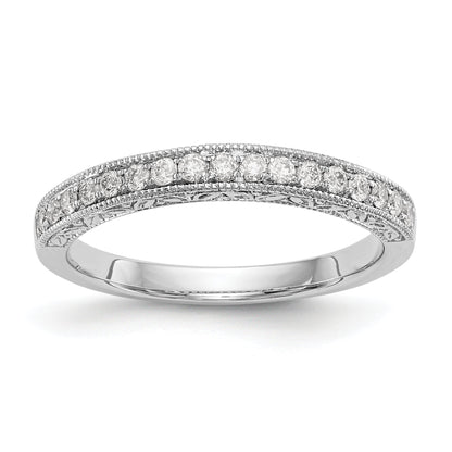 0.20ct. CZ Solid Real 14k White Gold Wedding Wedding Band Ring