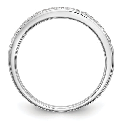 0.20ct. CZ Solid Real 14k White Gold Wedding Wedding Band Ring
