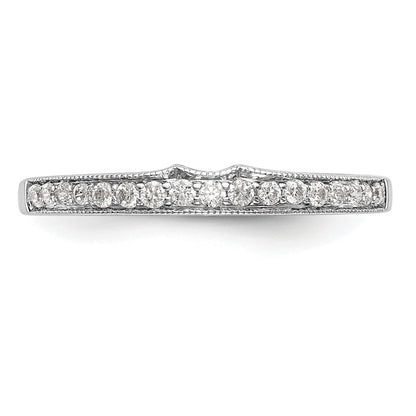 0.20ct. CZ Solid Real 14k White Gold Wedding Wedding Band Ring