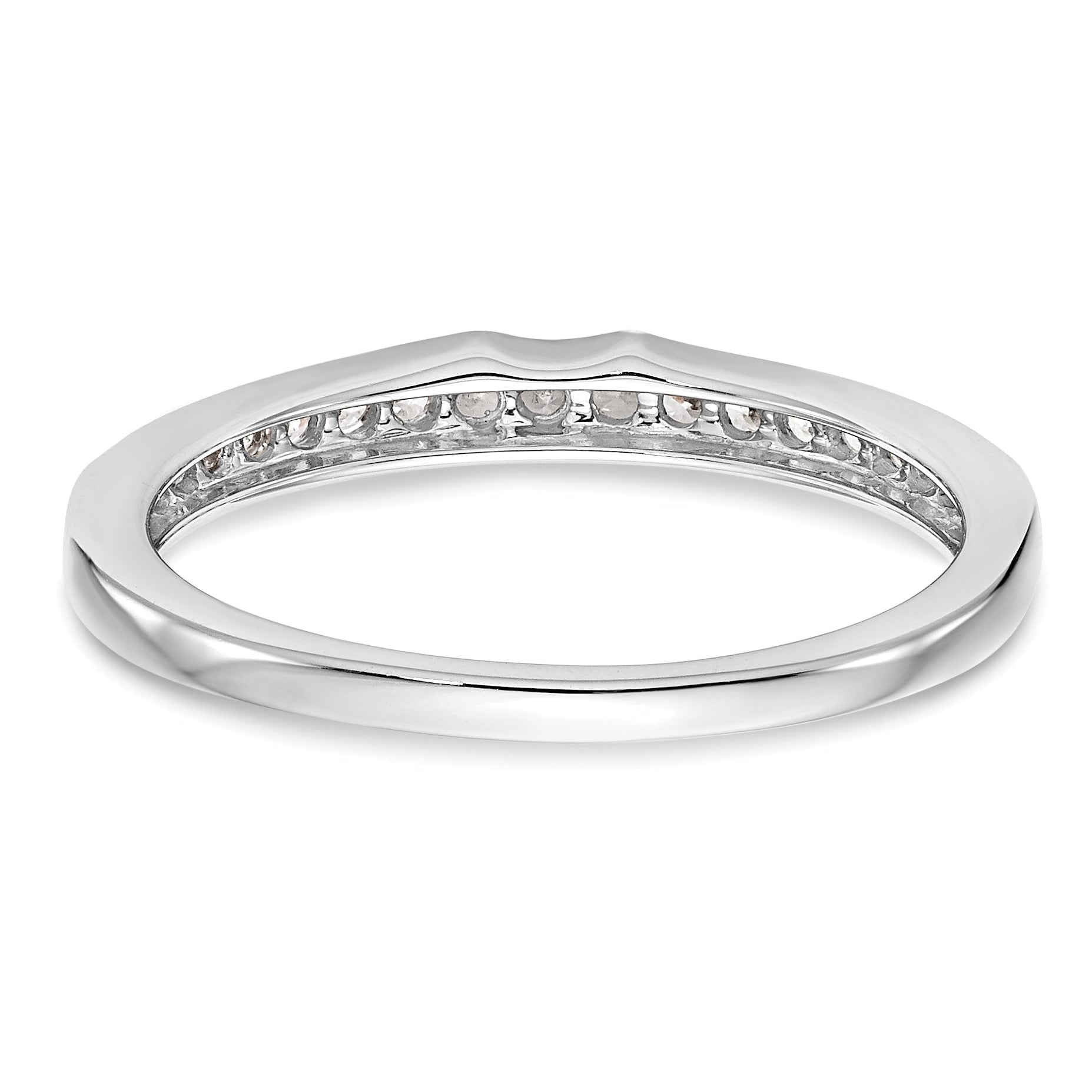 0.20ct. CZ Solid Real 14k White Gold Wedding Wedding Band Ring