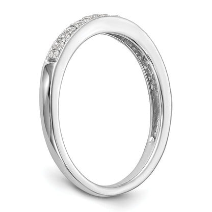 0.20ct. CZ Solid Real 14k White Gold Wedding Wedding Band Ring