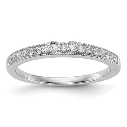 0.20ct. CZ Solid Real 14k White Gold Wedding Wedding Band Ring