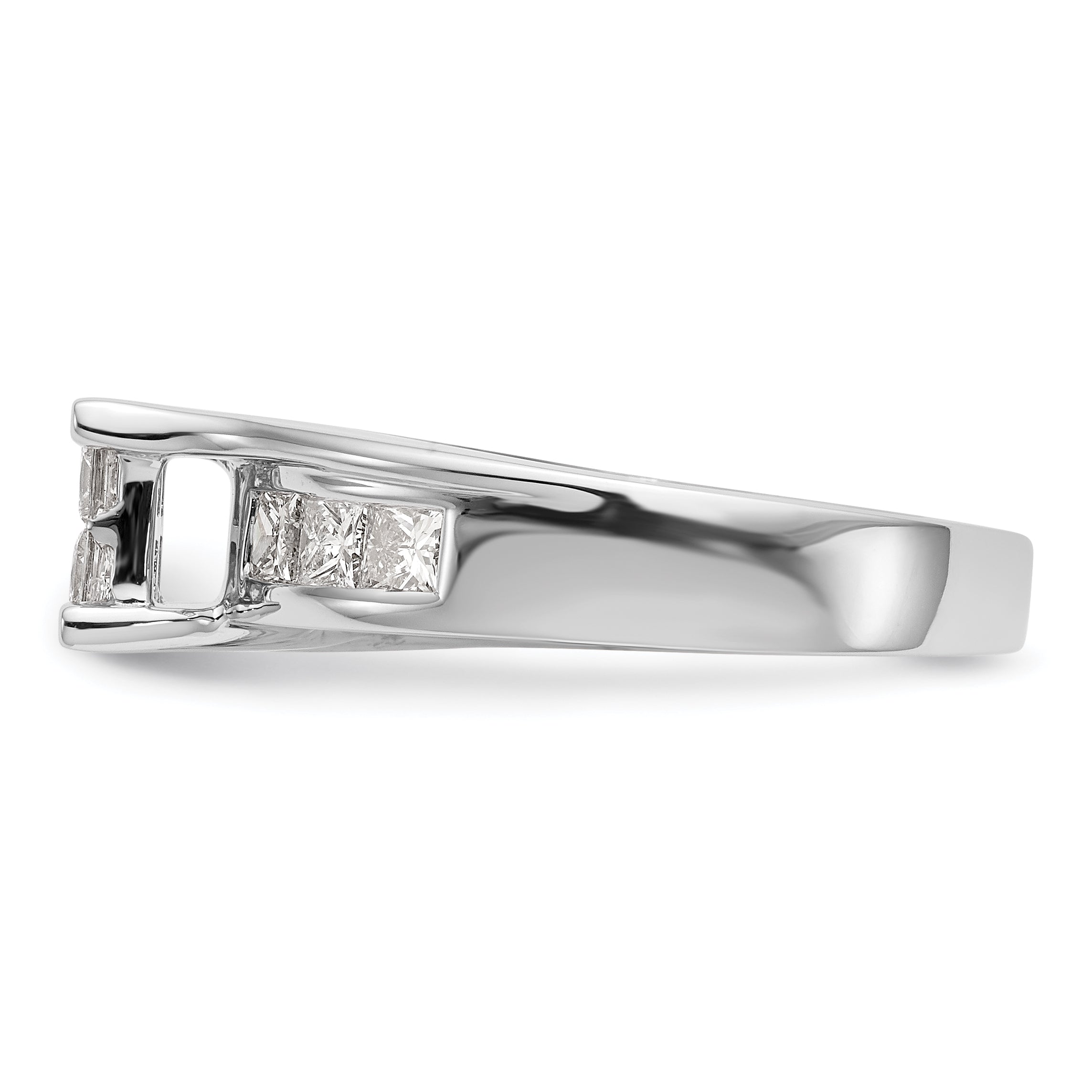 1.00ct. CZ Solid Real 14K White Gold Complete Cluster Engagement Ring