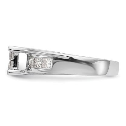 1.00ct. CZ Solid Real 14K White Gold Complete Cluster Engagement Ring