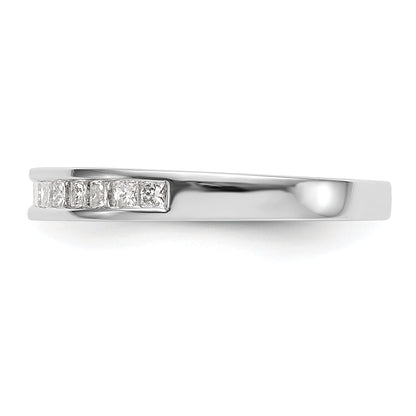 0.30ct. CZ Solid Real 14k White Gold Wedding Wedding Band Ring