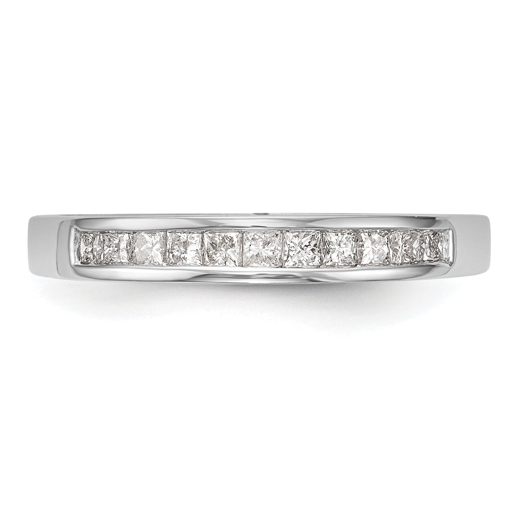 0.30ct. CZ Solid Real 14k White Gold Wedding Wedding Band Ring