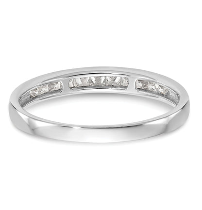 0.30ct. CZ Solid Real 14k White Gold Wedding Wedding Band Ring
