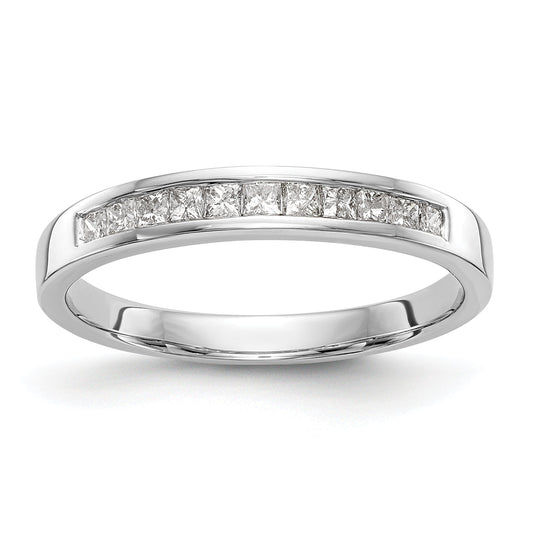 0.30ct. CZ Solid Real 14k White Gold Wedding Wedding Band Ring