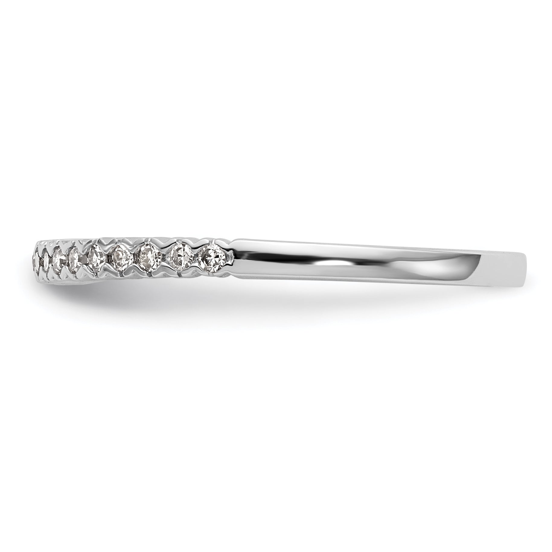 0.10ct. CZ Solid Real 14K White Gold Complete Cluster Engagement Ring