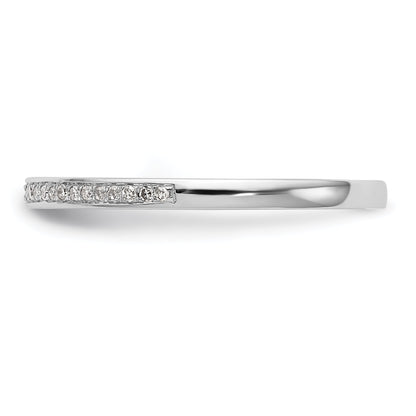 0.16ct. CZ Solid Real 14k Set of 2 White Gold Wedding Wedding Band Ring