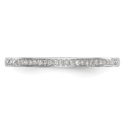 0.16ct. CZ Solid Real 14k Set of 2 White Gold Wedding Wedding Band Ring