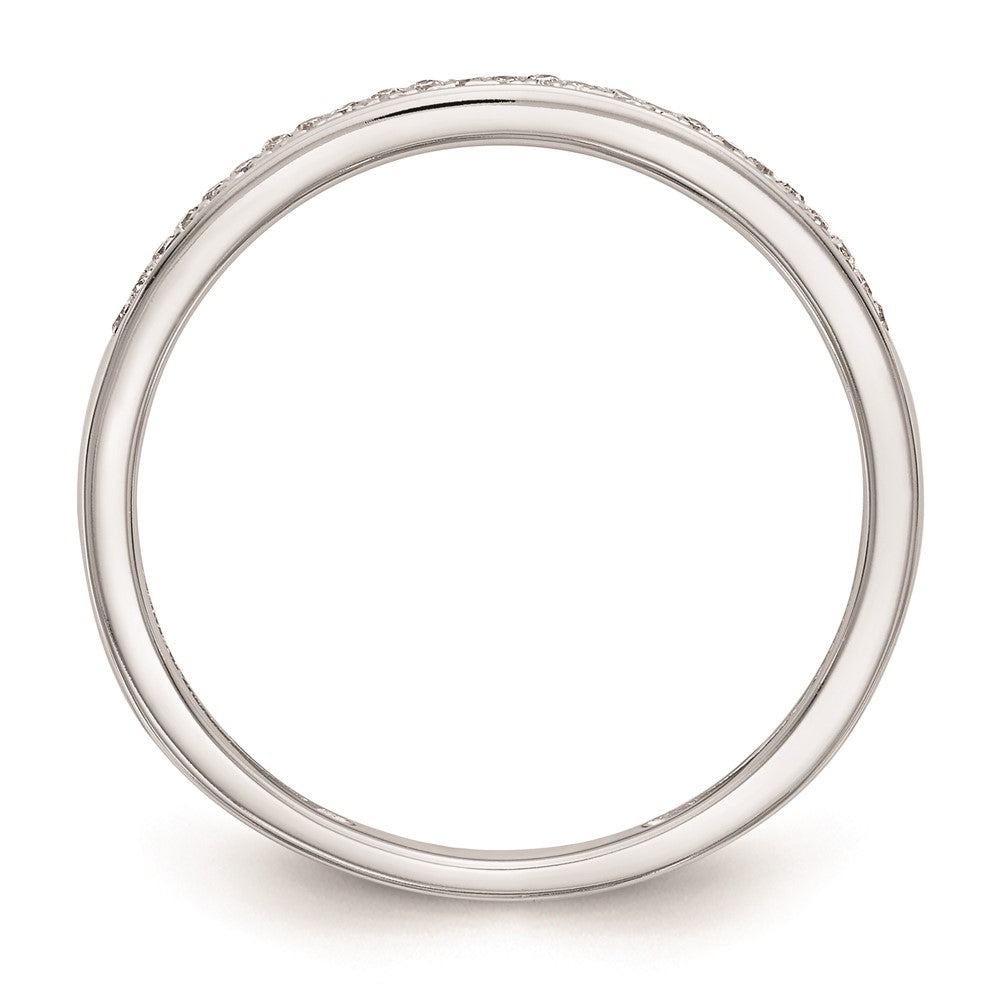 14k Set of 2 White Gold Real Diamond Wedding Band