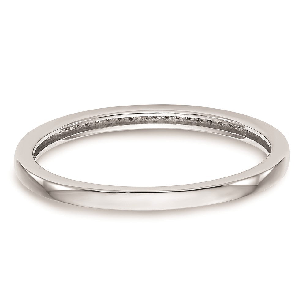14k Set of 2 White Gold Real Diamond Wedding Band