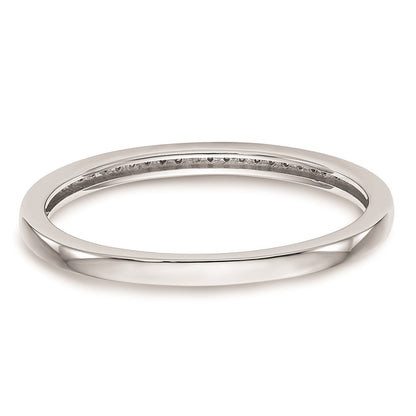 14k Set of 2 White Gold Real Diamond Wedding Band