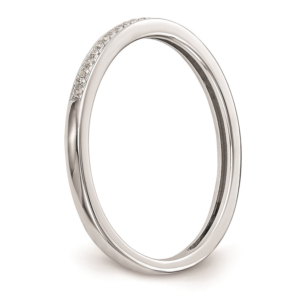 14k Set of 2 White Gold Real Diamond Wedding Band