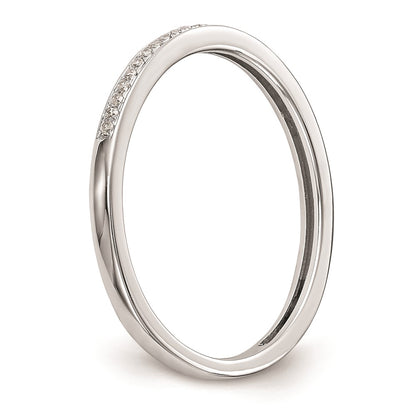 14k Set of 2 White Gold Real Diamond Wedding Band