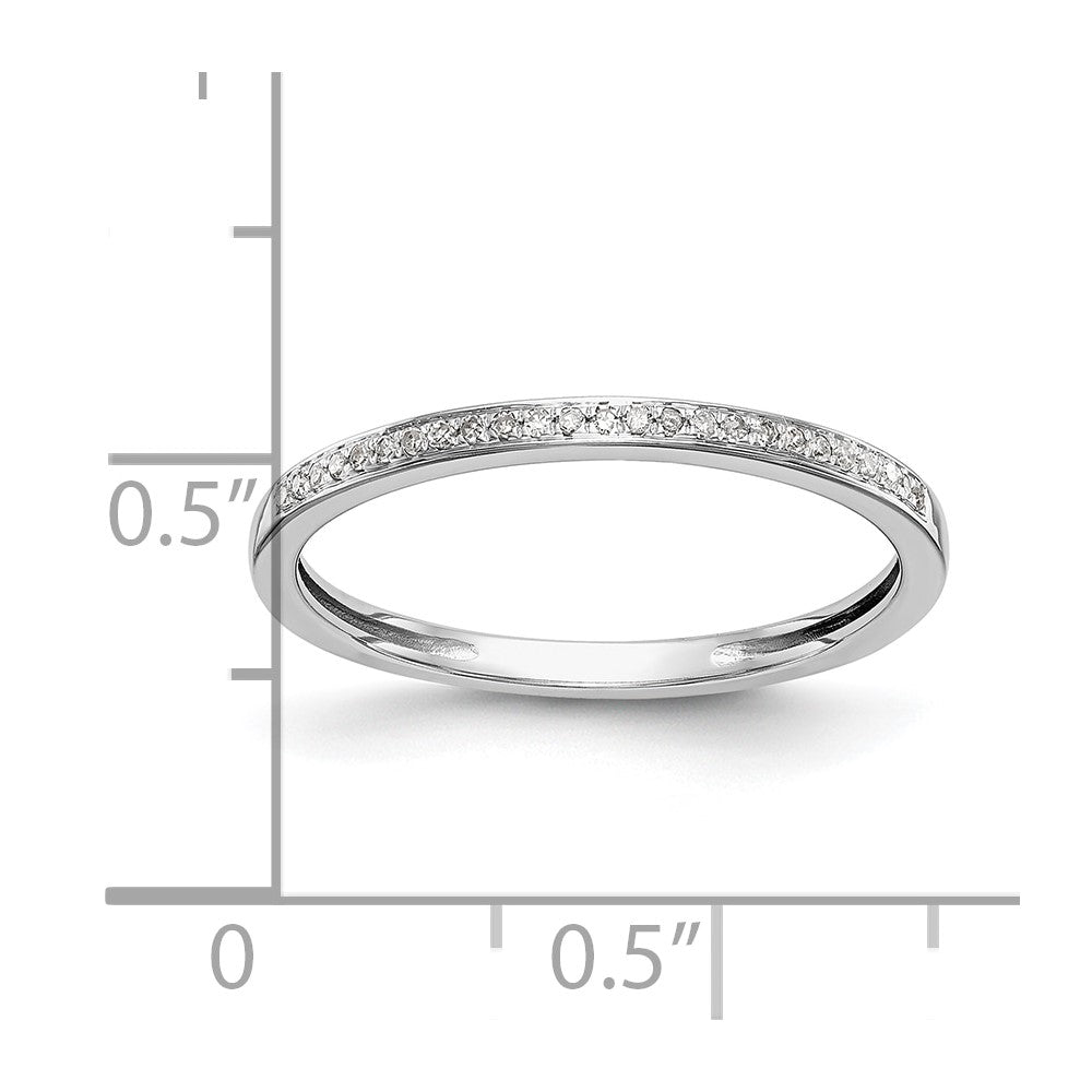 14k Set of 2 White Gold Real Diamond Wedding Band