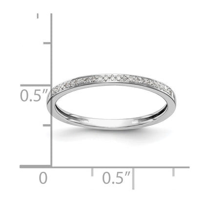 14k Set of 2 White Gold Real Diamond Wedding Band